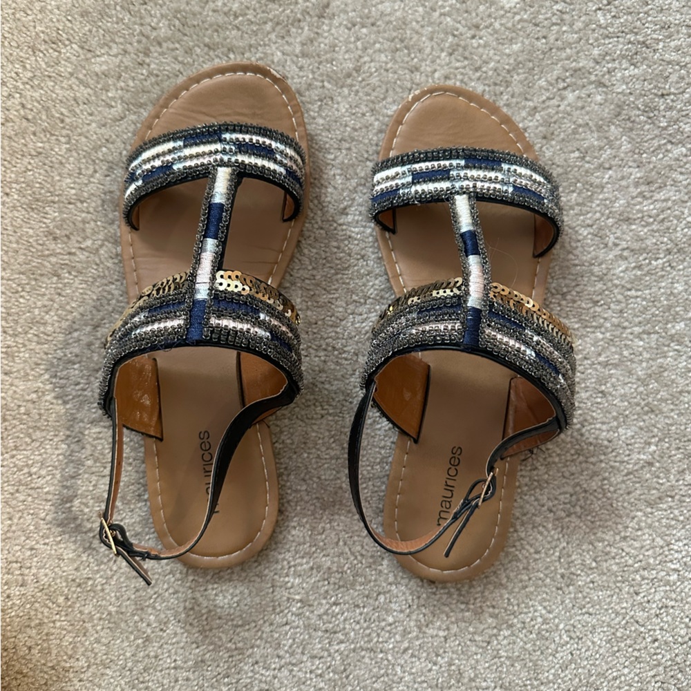 Maurices Sequin Sandals Size: 7